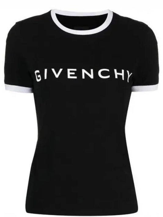 24SS BW70BF3YAC Logo Cotton Acatype Short Sleeve T-Shirt 1007961 - GIVENCHY - BALAAN 1