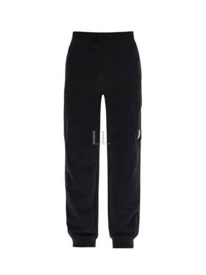 Diagonal Raised Fleece Track Pants Black - CP COMPANY - BALAAN 2