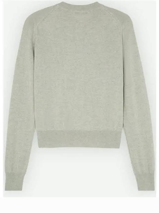 Bold Fox Head Patch Regular Cardigan Grey - MAISON KITSUNE - BALAAN 4