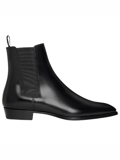 Drugstore Shiny Calfskin Chelsea Boots Black - CELINE - BALAAN 2