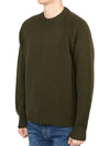 Men’s Merino Wool Knit Top Khaki - TEN C - BALAAN 3