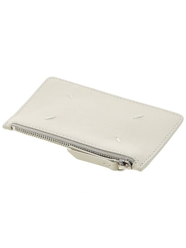 Signature Stitch Zipper Card Wallet Light Grey - MAISON MARGIELA - BALAAN 5