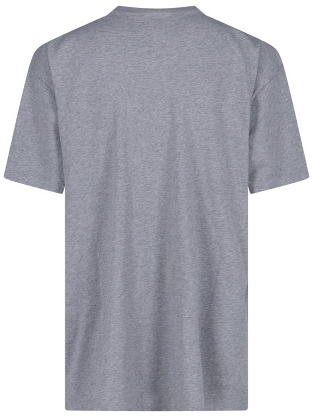 Logo Print Short Sleeve T-Shirt Grey - BALENCIAGA - BALAAN 3