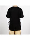 Layered Effect Logo Cotton Long Sleeve T-Shirt Black - GIVENCHY - BALAAN 5