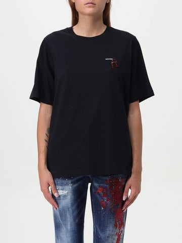 T-shirt in cotone Dsquared2 con applicazioni - DSQUARED2 - BALAAN 1