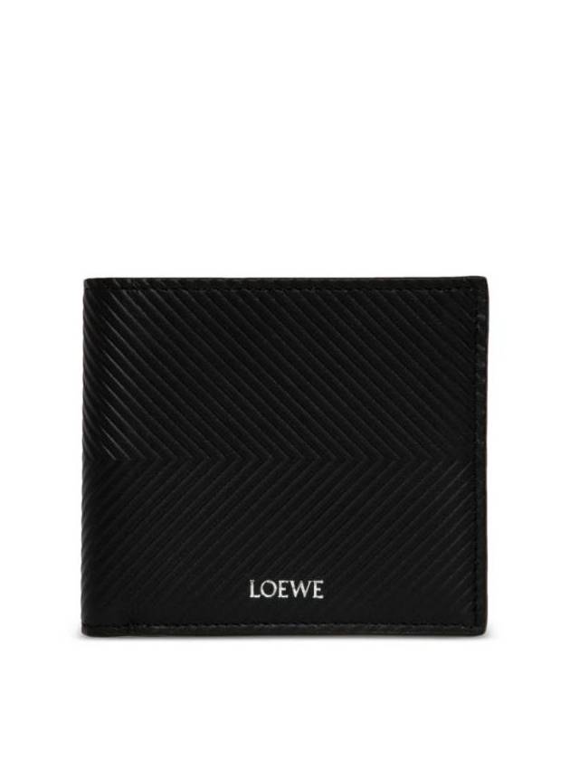 Texture Classic Calfskin Bifold Half Wallet Black - LOEWE - BALAAN 1