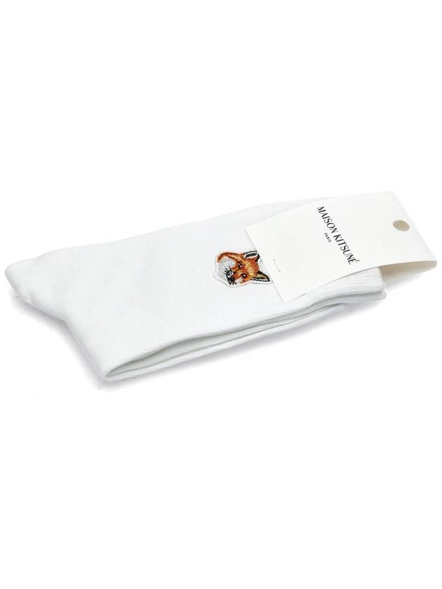 Foxhead men s and women socks KU06407KT0010 WHITE - MAISON KITSUNE - BALAAN 3