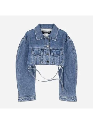 Jacquemus Cropped Denim Jacket 23H233DE021 - JACQUEMUS - BALAAN 1