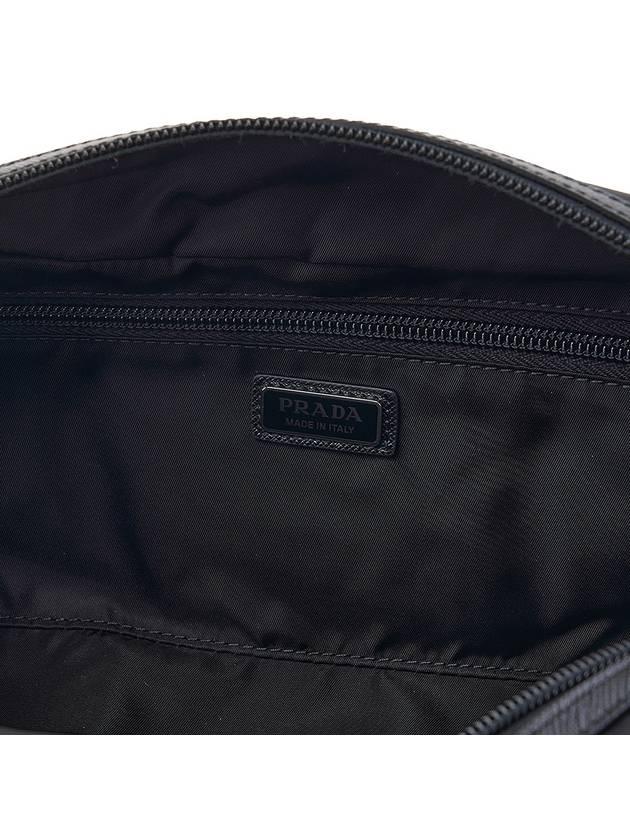 Triangle Logo Cosmetic Pouch Bag Black - PRADA - BALAAN 10