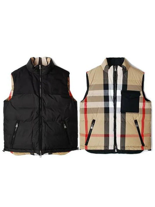 Reversible Check Nylon Padding Vest Archive Beige - BURBERRY - BALAAN 2