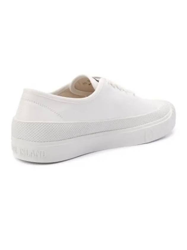 Waffen Patch Canvas Low Top Sneakers White - STONE ISLAND - BALAAN 4