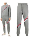 Men's RWB Three Stripe Sweat Jogger Track Pants Grey - THOM BROWNE - BALAAN 2