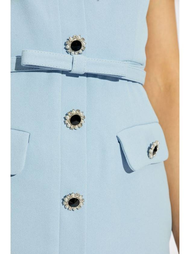 Self Portrait Dress With Belt, Women's, Light Blue - SELF PORTRAIT - BALAAN 5