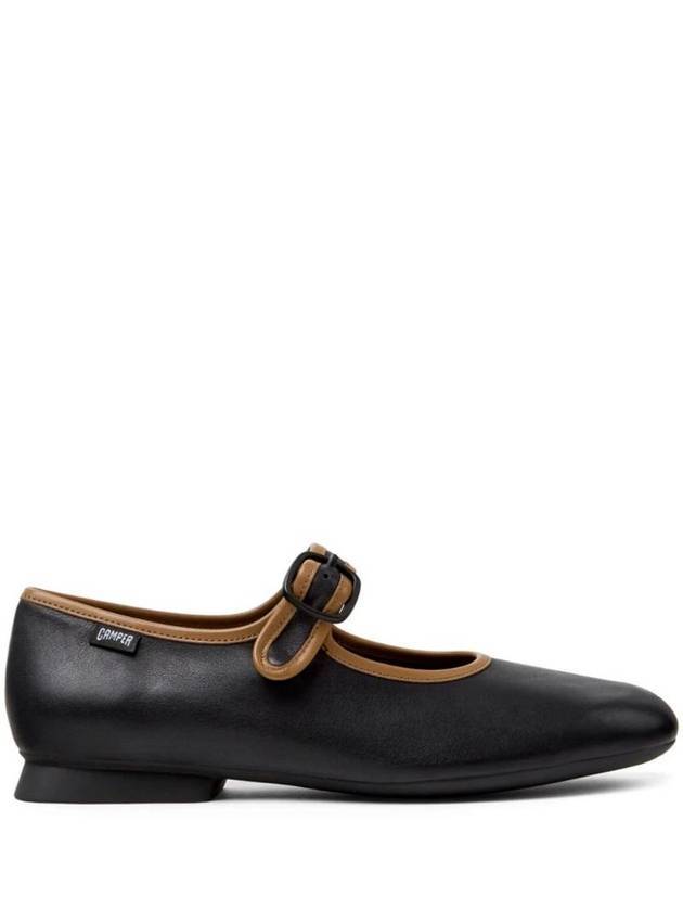 Twins Mary Jane Leather Flat Shoes Black - CAMPER - BALAAN 1