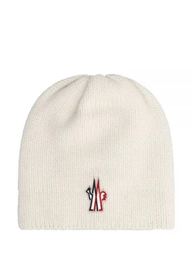 3B00010 M1131 030 Grenoble logo patch wool beanie - MONCLER - BALAAN 1