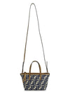 Roll FF Jacquard Small Tote Bag Blue - FENDI - BALAAN 7