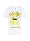 Dance Bunny Relaxed Short Sleeve T-Shirt Bright White - GANNI - BALAAN 1