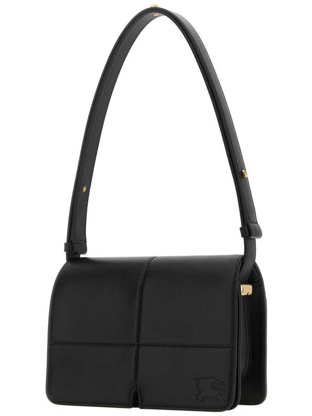 Snip Embossed Logo Leather Shoulder Bag Black - BURBERRY - BALAAN 3