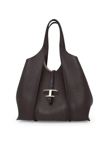 Hammered Leather Timeless Medium Tote Bag - TOD'S - BALAAN 1