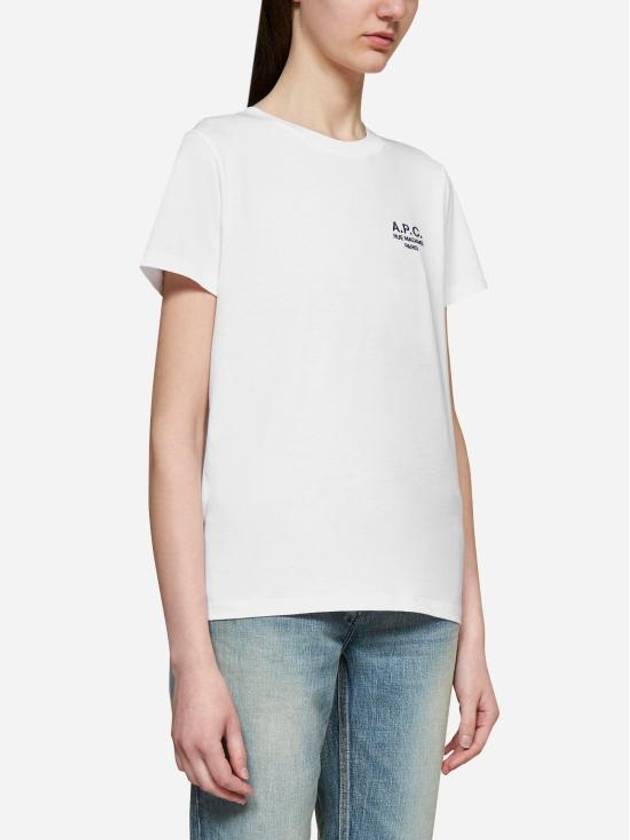 Denise Embroidered Short Sleeve T-shirt White - A.P.C. - BALAAN 5