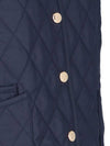 Corduroy Collar Quilted Jacket Navy - BURBERRY - BALAAN 5