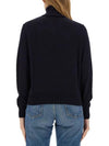 Red Ami De Coeur Wool Turtleneck Navy - AMI - BALAAN 4