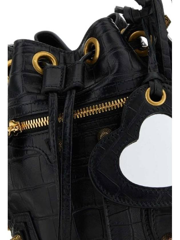 Le Cagol XS Leather Bucket Bag Black - BALENCIAGA - BALAAN 5