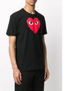 Red Heart Logo Cotton T Shirt Black AZ T112 - COMME DES GARCONS PLAY - BALAAN 4