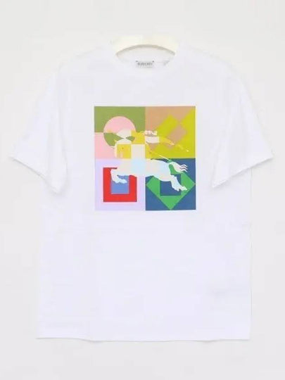 Kids Logo Print Short Sleeve T-Shirt White - BURBERRY - BALAAN 2