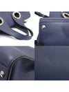 4079989 Navy Leather Silver Crest Grommet Tote 2WAY - BURBERRY - BALAAN 6