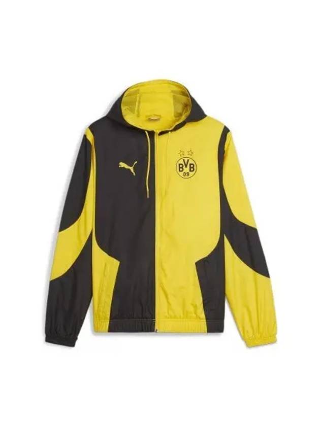 BVB Prematch Woven Hooded Jacket Yellow Black - PUMA - BALAAN 2