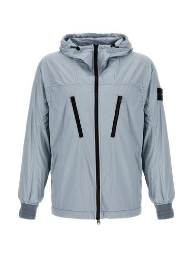 Skin Touch Nylon TC Hooded Jacket Sky Blue - STONE ISLAND - BALAAN 1