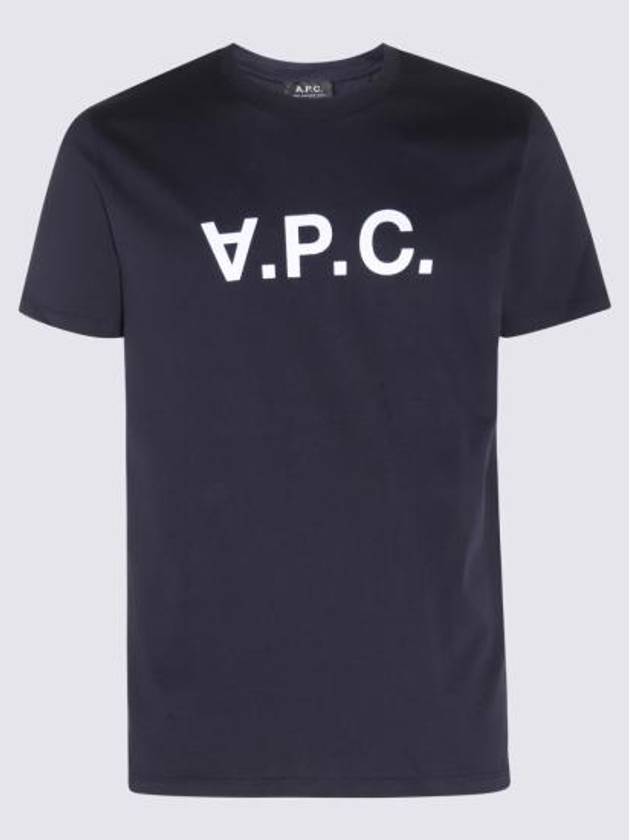 VPC Logo Organic Cotton Short Sleeve T-Shirt Navy - A.P.C. - BALAAN 5