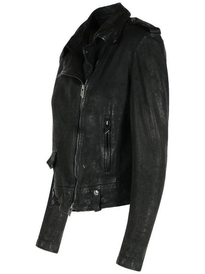 Salvatore Santoro Black Leather Biker Jacket - SALVATORE SANTORO - BALAAN 2