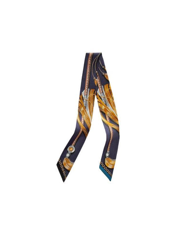 Cavalcades Twilly Scarf Marine - HERMES - BALAAN 1