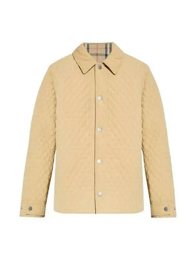 Check Reversible Quilted Jacket Beige - BURBERRY - BALAAN 2