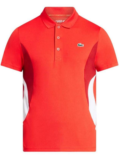 Ultra Dry Logo Applique Polo Shirt Red - LACOSTE - BALAAN 1