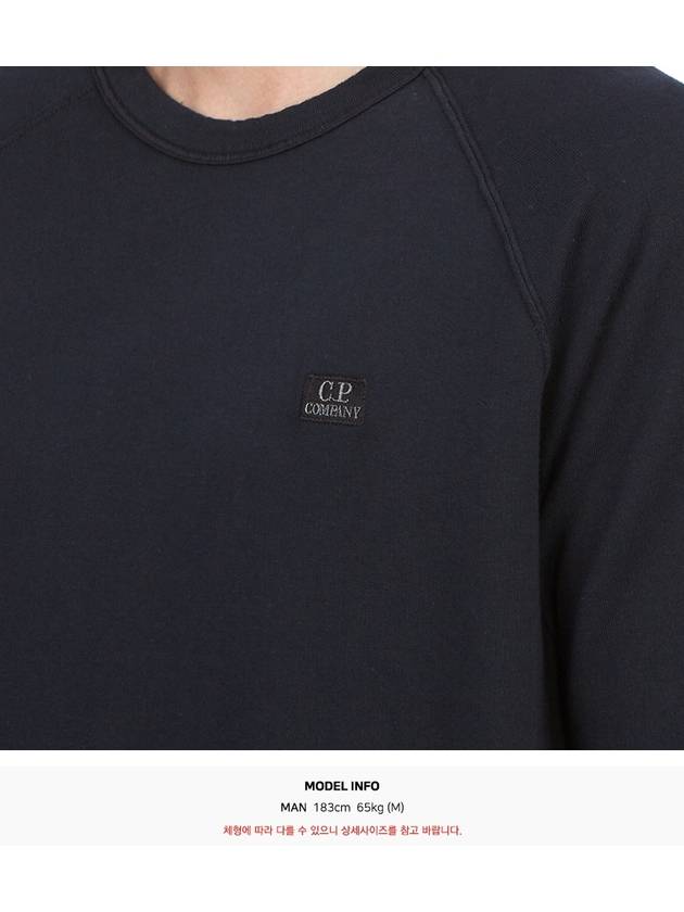 30/1 Sponge Fleece Short Sleeve Sweatshirt Navy - CP COMPANY - BALAAN 7