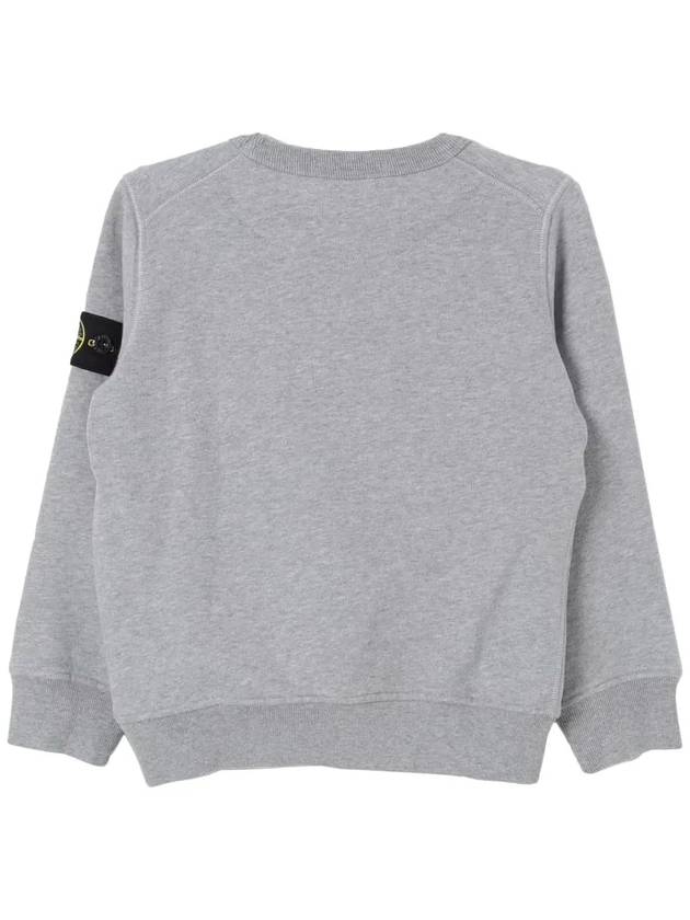 Kids Wappen Patch Organic Cotton Fleece Sweatshirt Grey - STONE ISLAND - BALAAN 4