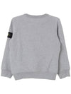 Kids Wappen Patch Organic Cotton Fleece Sweatshirt Grey - STONE ISLAND - BALAAN 4