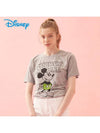 Melange Graphic Printing Cotton Short Sleeve Round T-Shirt HL2LTS102 - DISNEY GOLF - BALAAN 2