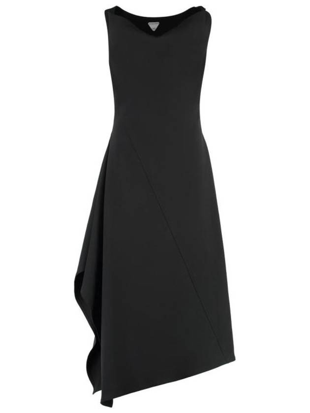 Midi Dress 743355V2T30 1000 BLACK - BOTTEGA VENETA - BALAAN 1