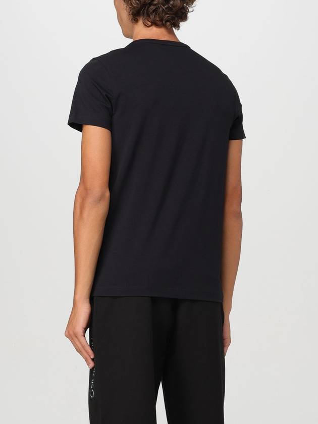 Slim Fit Short Sleeve T-Shirt Black - CALVIN KLEIN - BALAAN 3