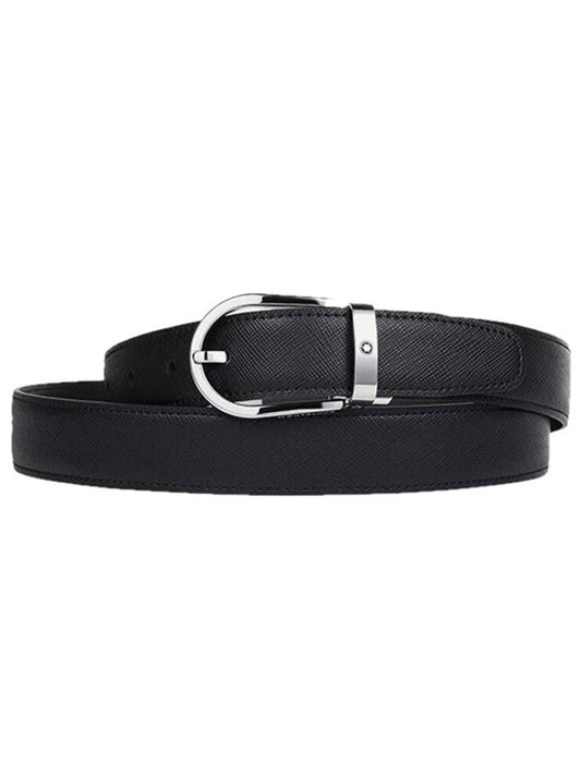 Man's Classic Reversible Leather Belt Black Brown - MONTBLANC - BALAAN 2