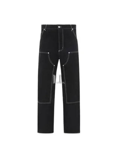 Contrast Stitch Wide Pants Black - HERON PRESTON - BALAAN 2