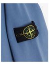 Wappen Patch Cotton Fleece Hoodie Avio Blue - STONE ISLAND - BALAAN 4