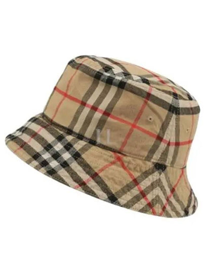 Check Cotton Bucket Hat Beige - BURBERRY - BALAAN 2