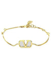 Men's V Logo Metal Bracelet Gold - VALENTINO - BALAAN 2