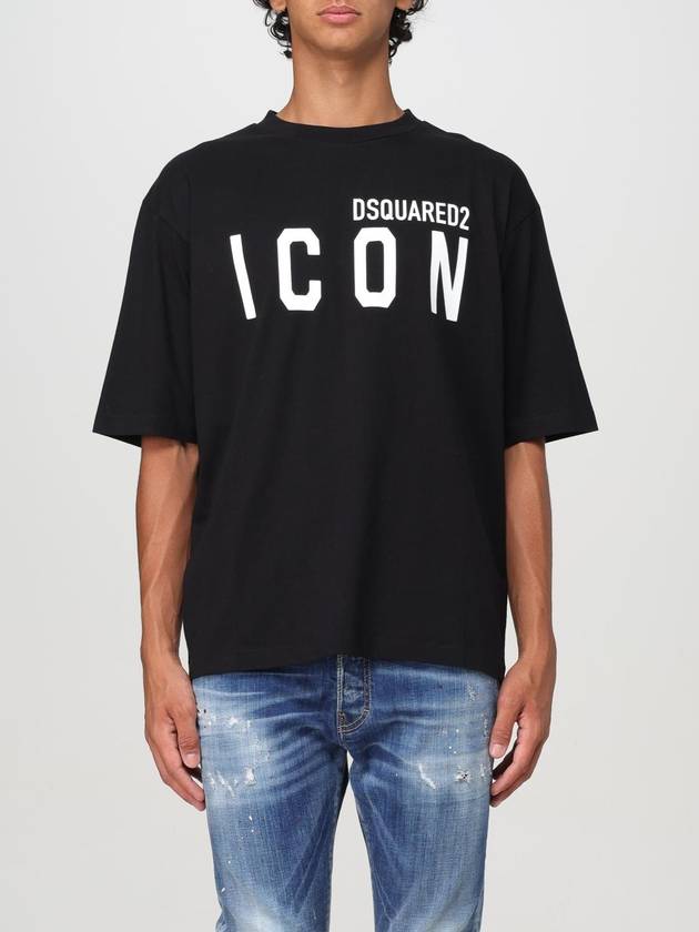 T-shirt Icon Dsquared2 in cotone con logo - DSQUARED2 - BALAAN 1