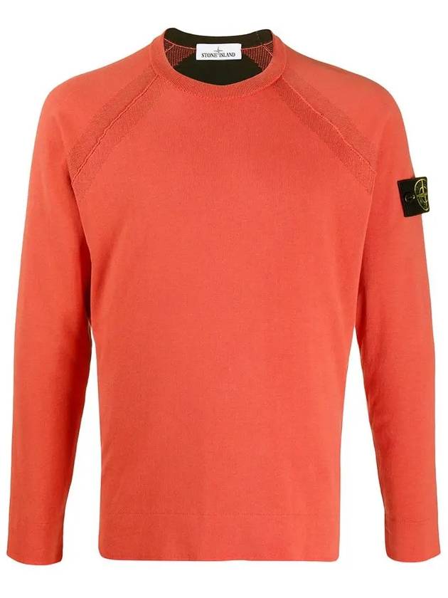 Wappen Reversible Crew Neck Sweatshirt Orange - STONE ISLAND - BALAAN 2